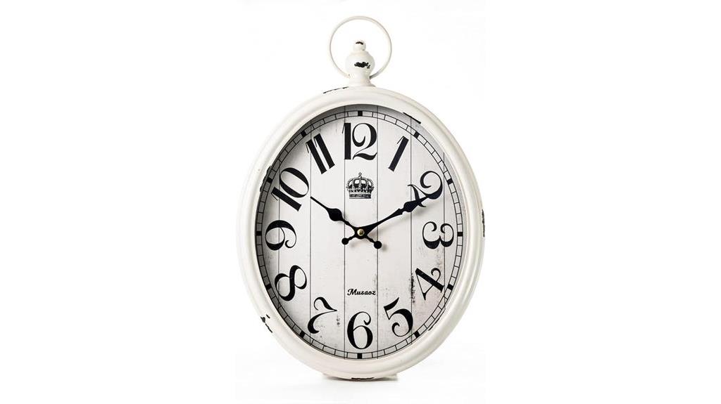white 16 inch wall clock