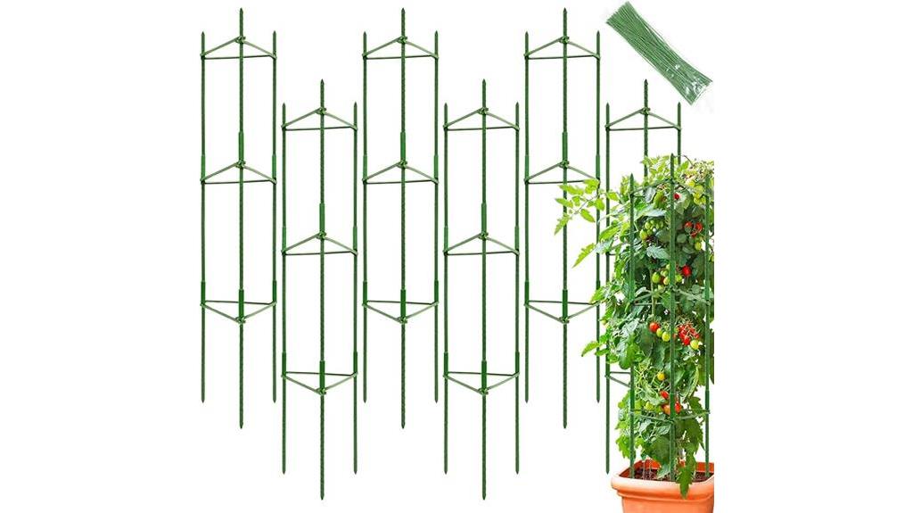vertical tomato cage support