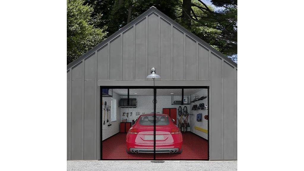 9x7ft black garage door