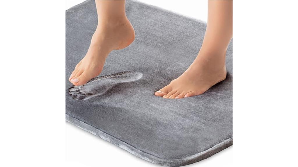 graphite gray velvet bath rug