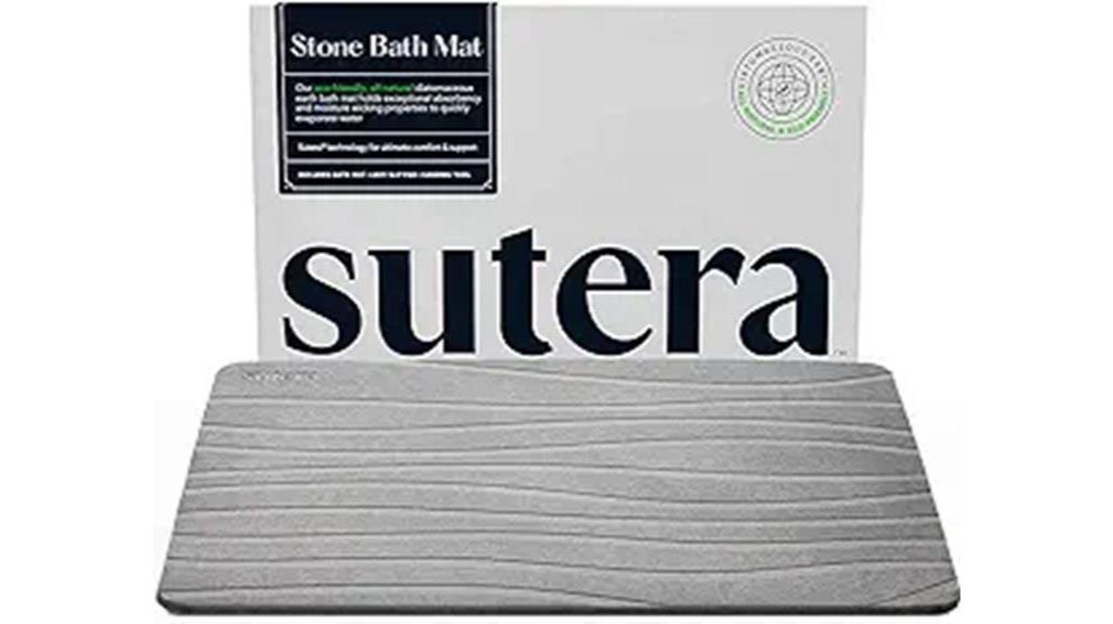 gray stone bath mat