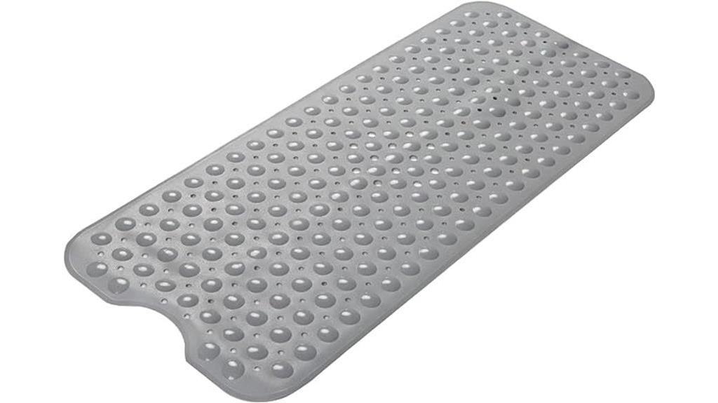 non slip grey bath mat