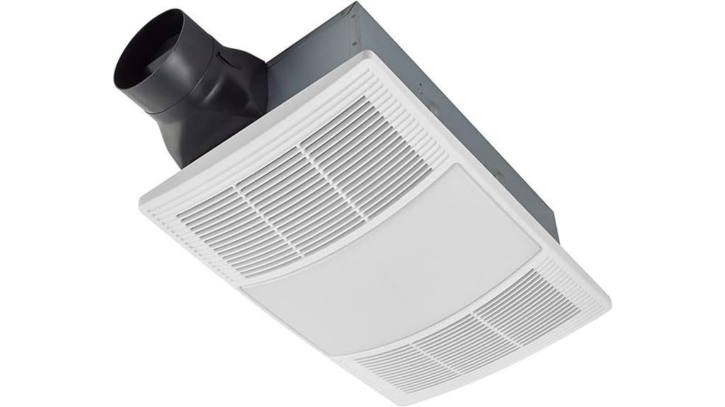 combination exhaust fan with heater and led light