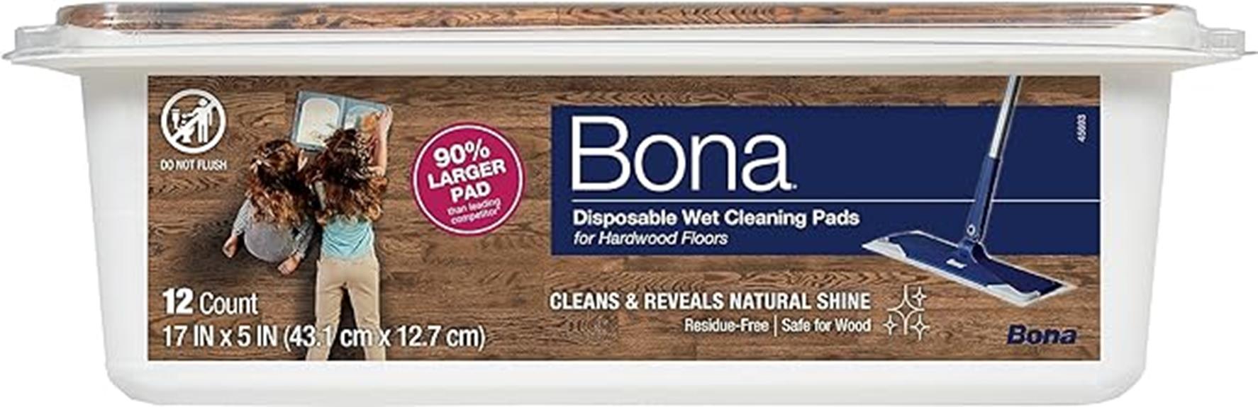 bona wet cleaning pads