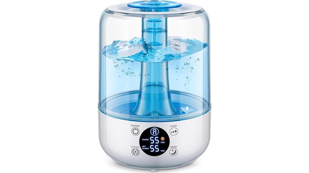 bedroom humidifier with 3l capacity