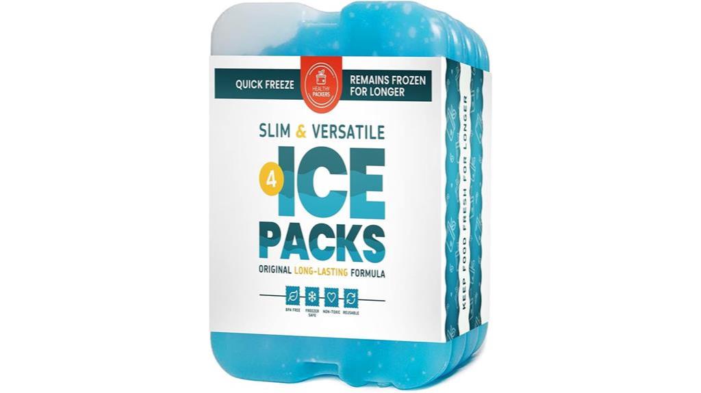 set of 4 ice packs for coolers
