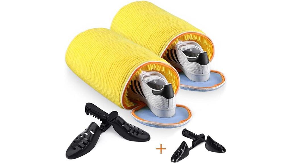 shoe laundry bag with adjustable shoe trees