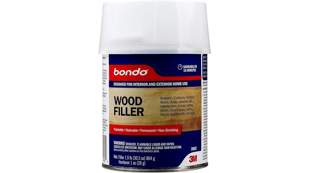 bondo wood filler with hardener