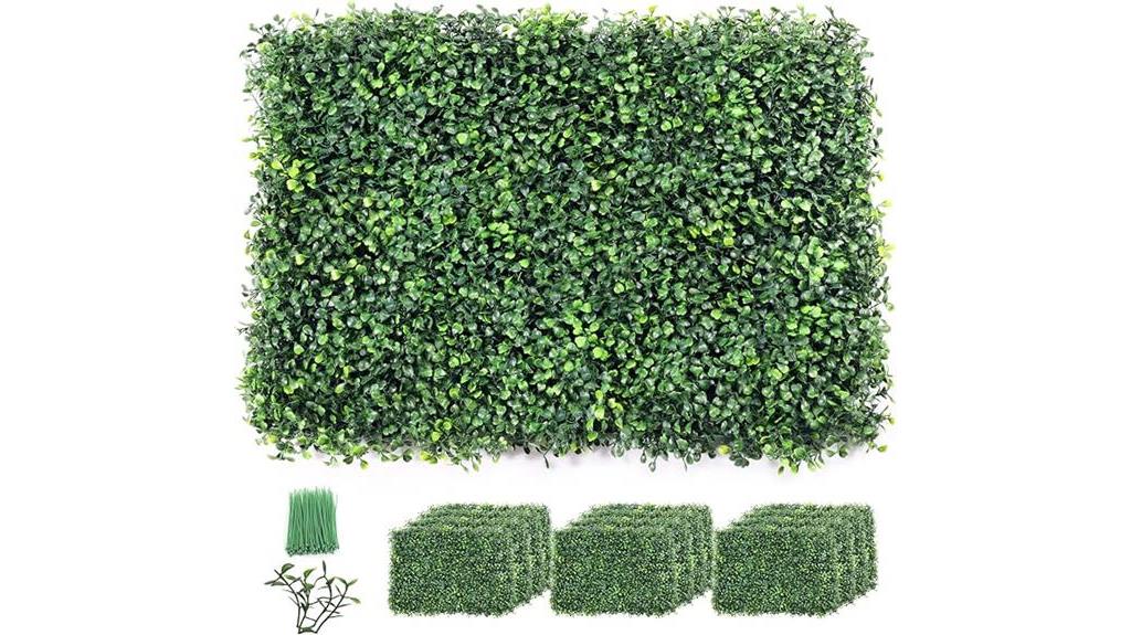 artificial green topiary hedge