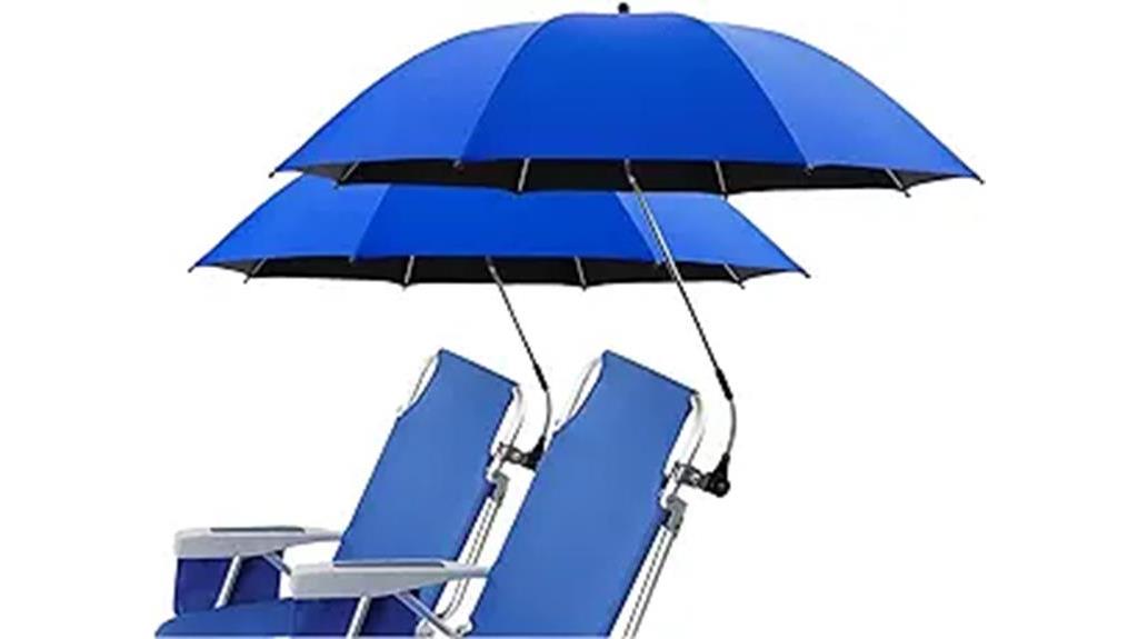 blue beach umbrella clamp