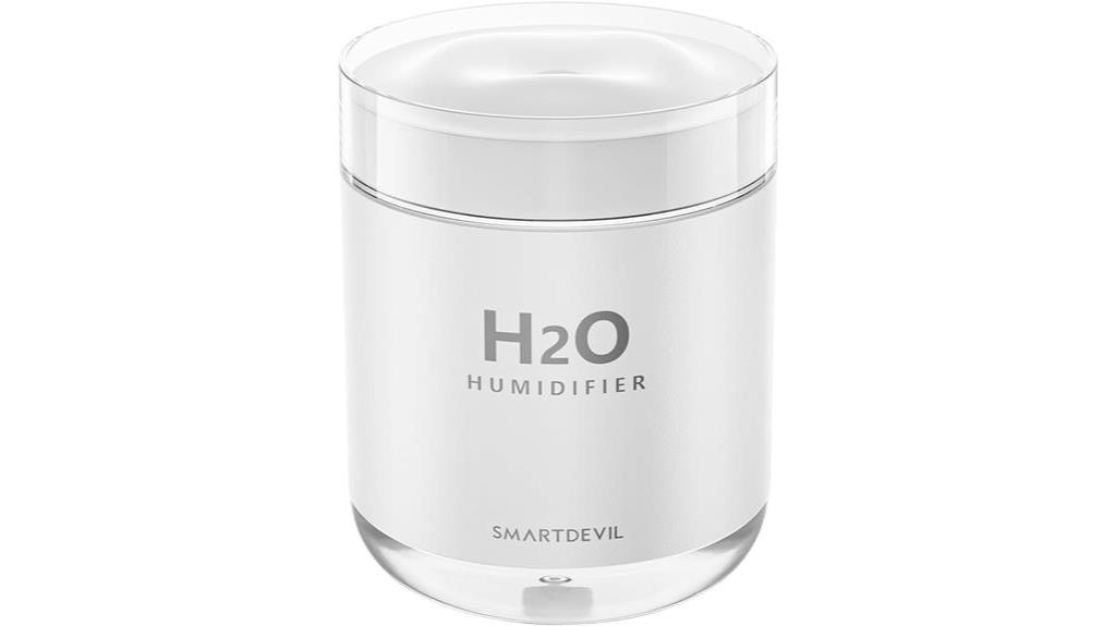 compact white humidifier with smart features