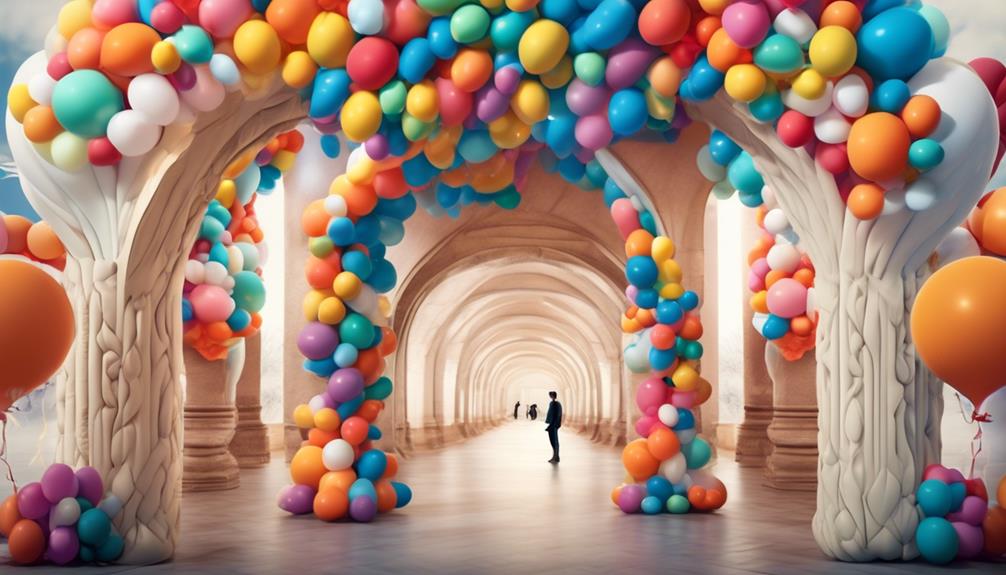 impressive balloon arch display