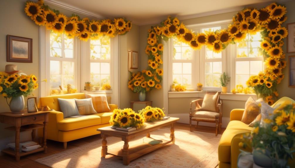 indoor sunflower garlands nature inspired d cor