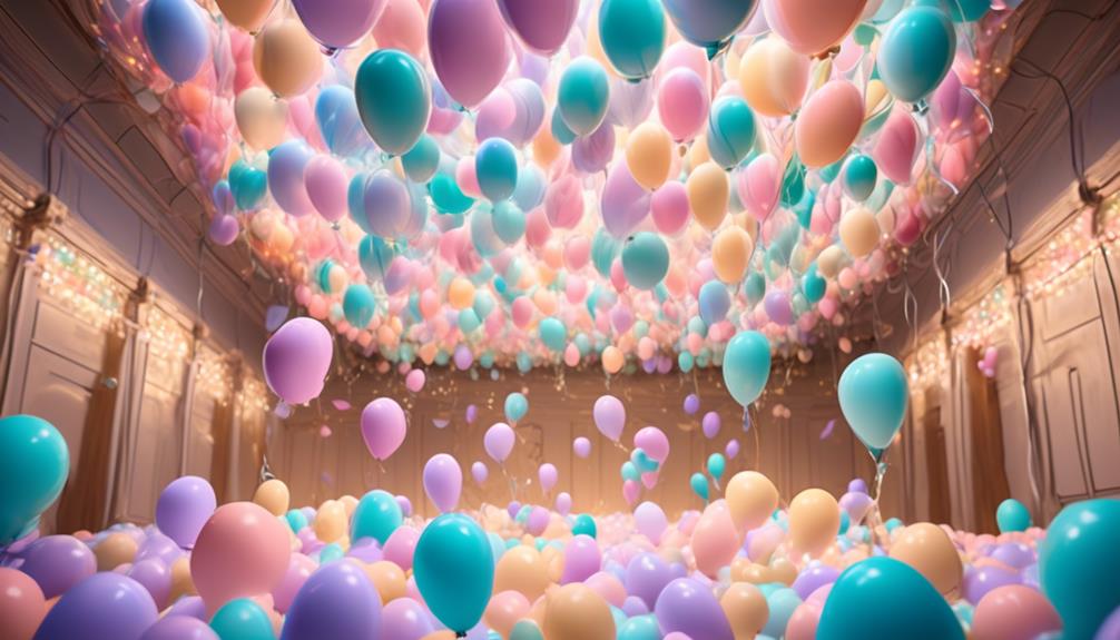 inflated balloon ceiling decoration