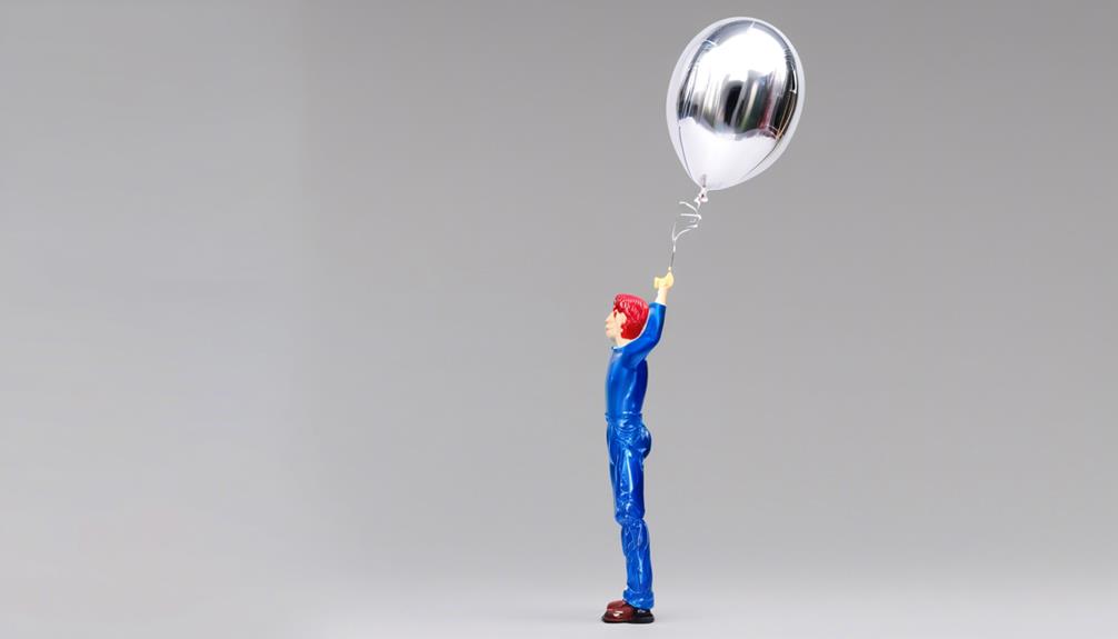 inflating small foil balloons