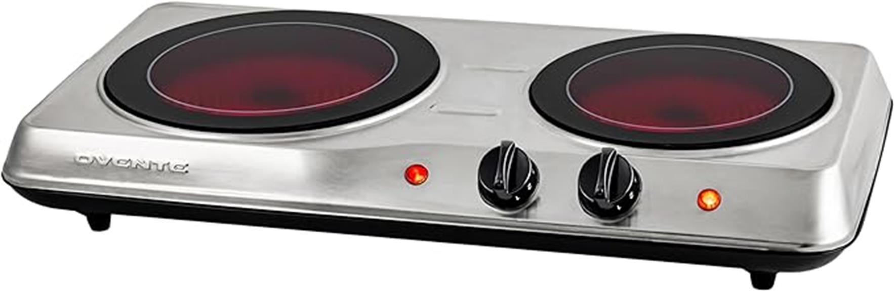 infrared double burner stove