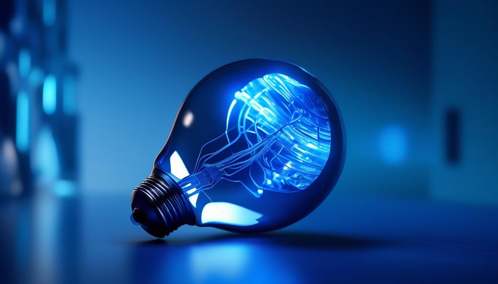 innovative use of blue light bulbs