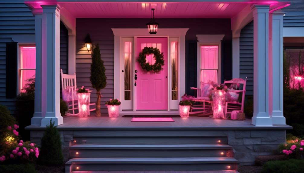 installing pink porch lights