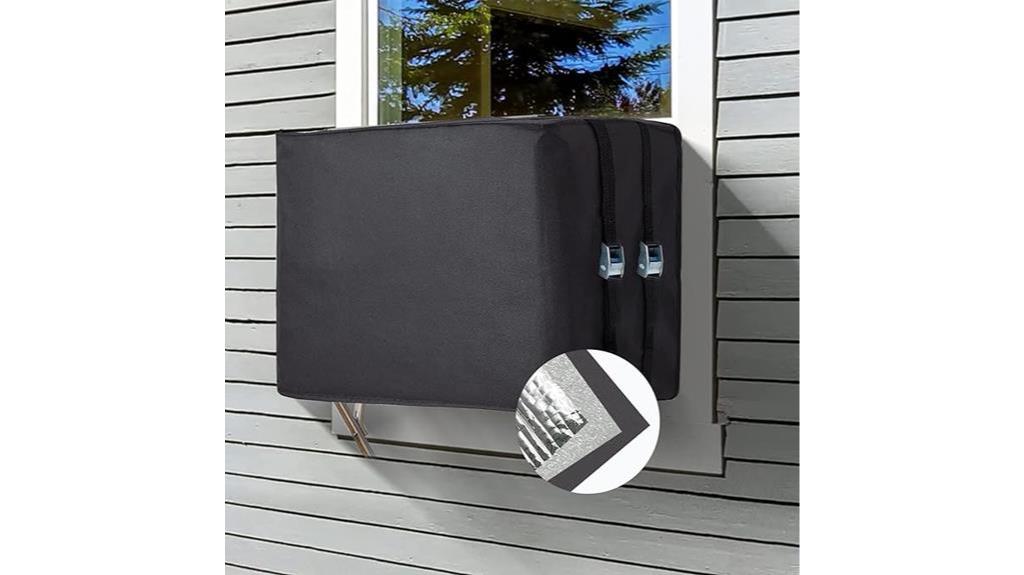 insulating cover for outdoor window air conditioner unit
