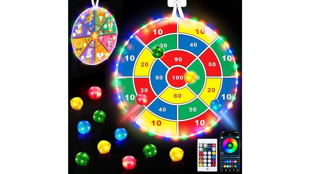 interactive led velcro dartboard