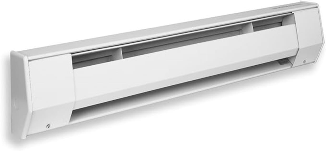 king k series baseboard heater 1000w 120v bright white
