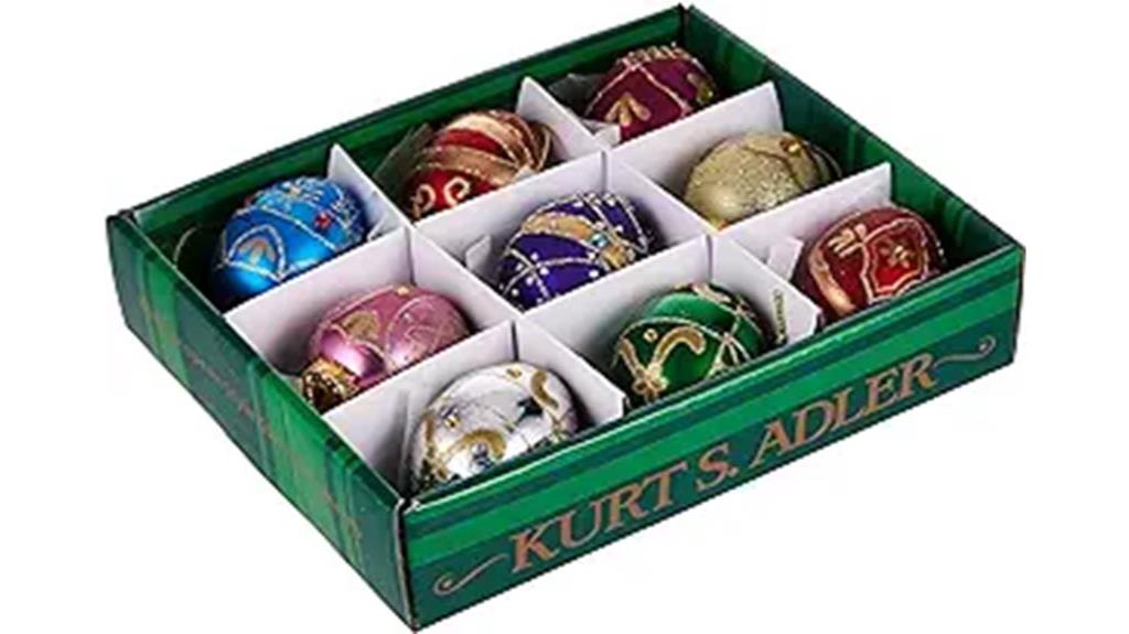 kurt adler glass egg ornaments