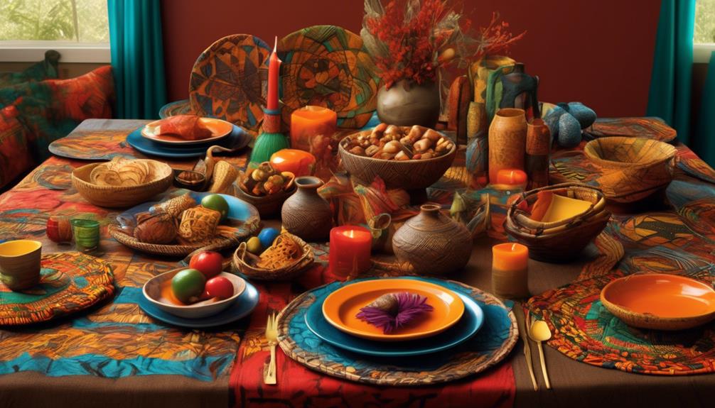 kwanzaa feast and decorations