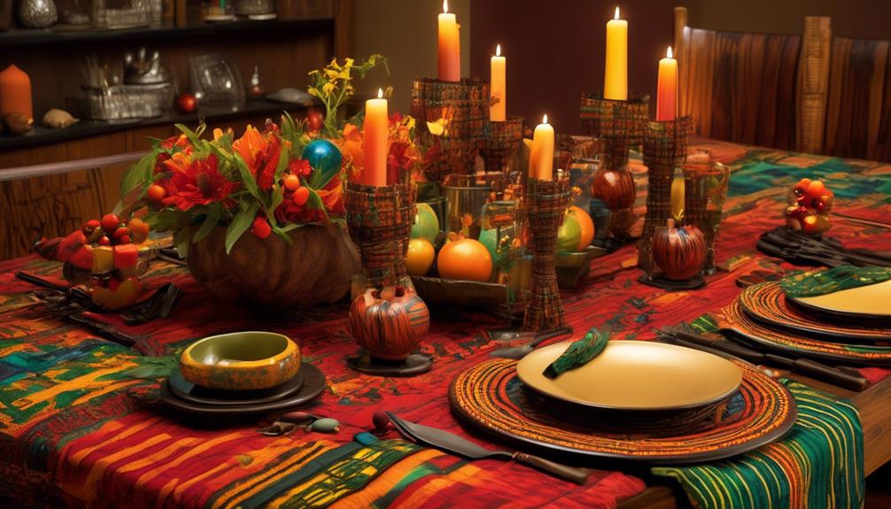 kwanzaa table decorations and settings