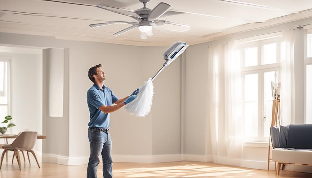 ladder free solution for clean ceiling fans