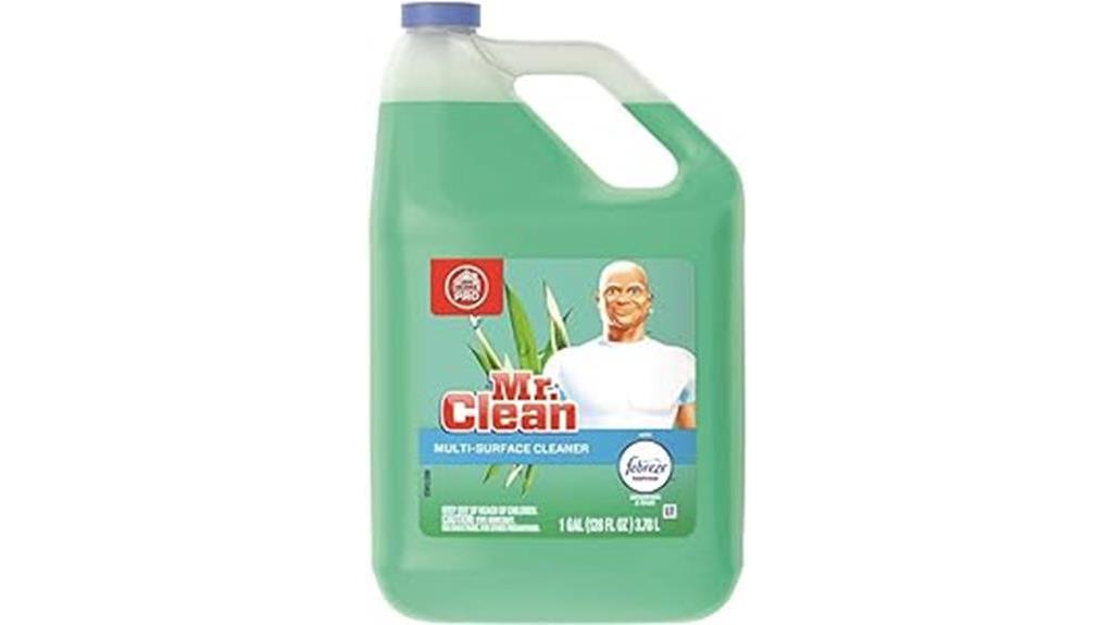 large bottle of scented mr clean cleaning solution