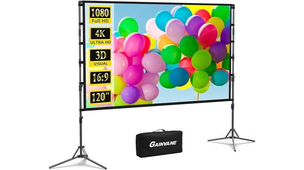 large portable 4k projector screen