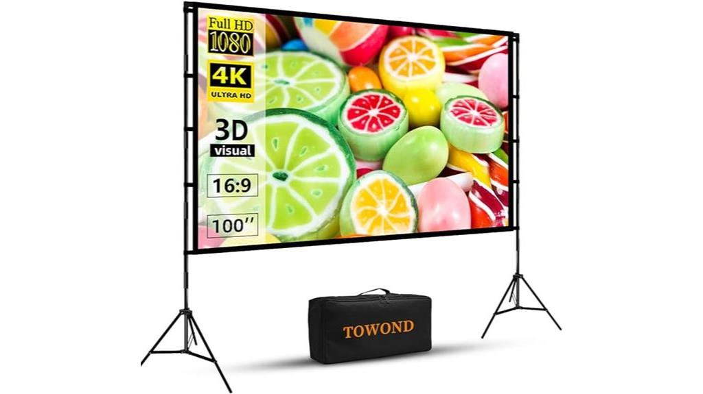 large portable projector screen