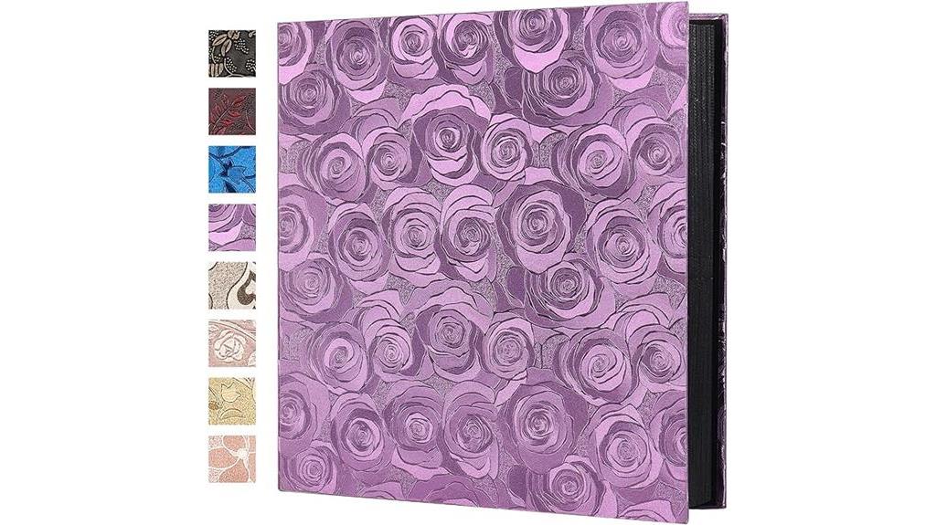 large purple rose photo album