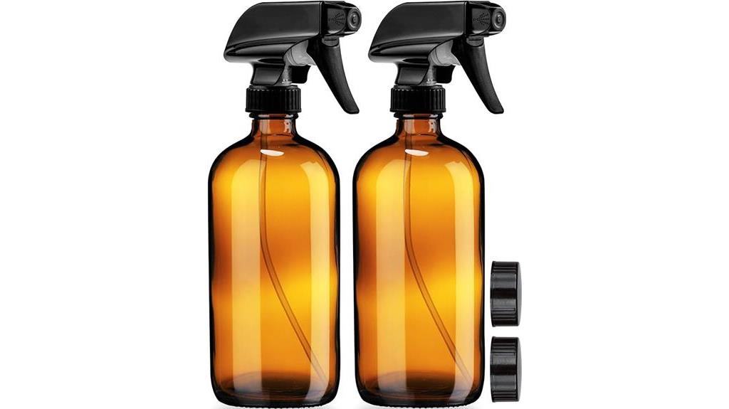 large refillable amber bottles