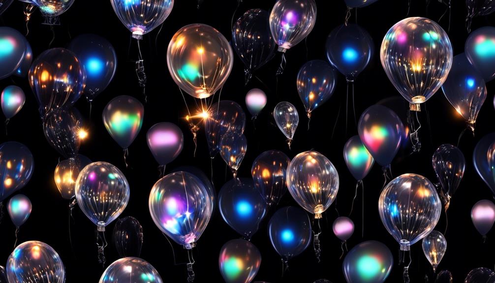 led lights on balloons