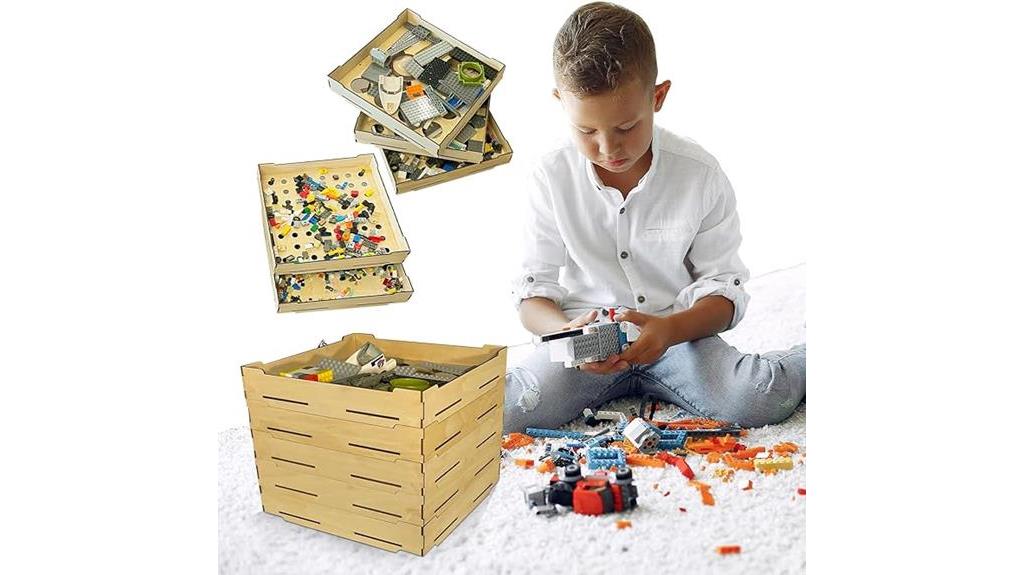 lego wooden block organizer