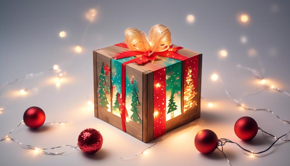 lighted christmas box diy