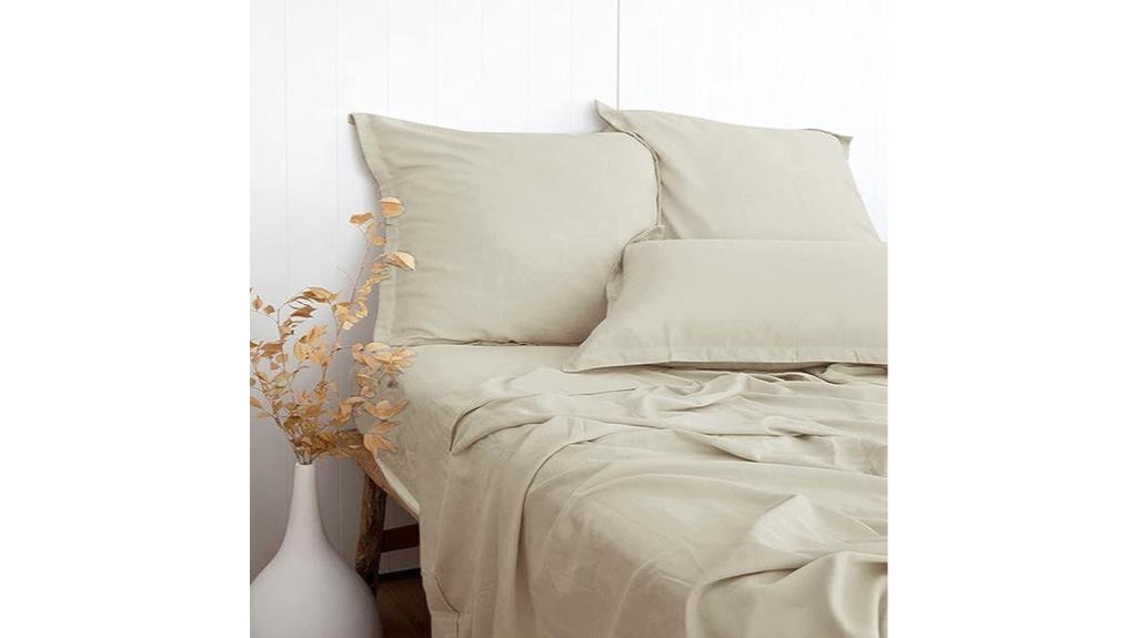 linen textured bamboo cotton sheets