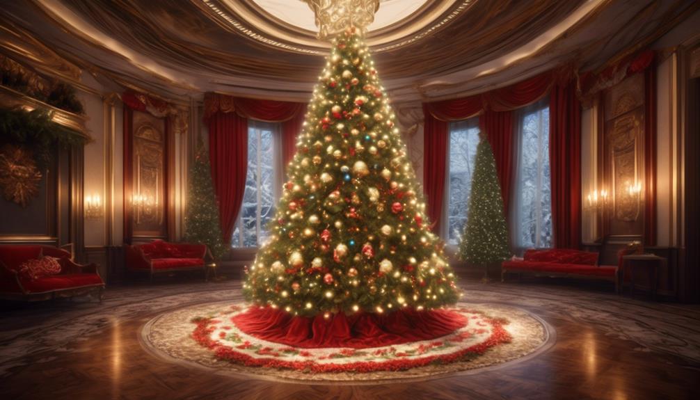 luxurious christmas tree skirt