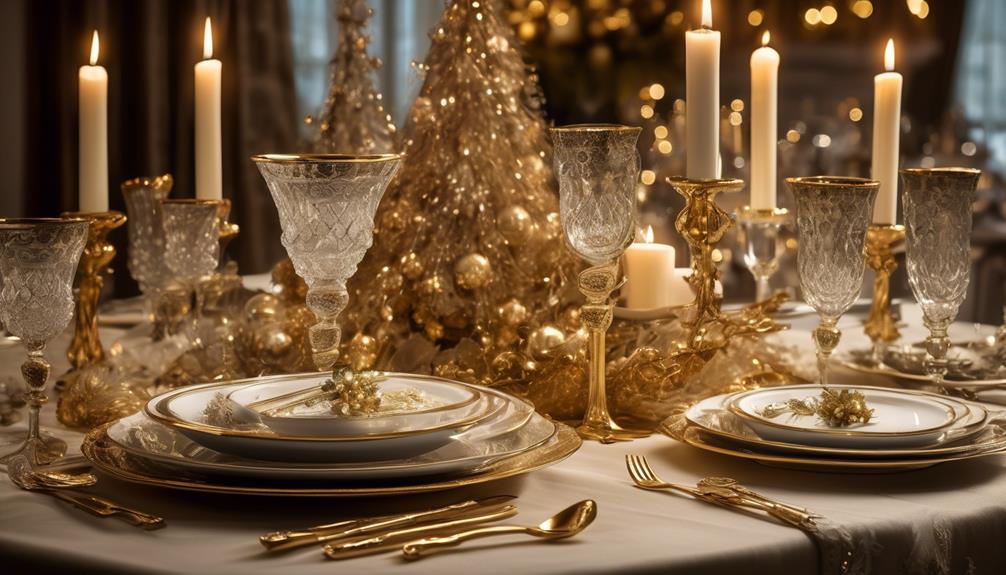 luxurious holiday table settings