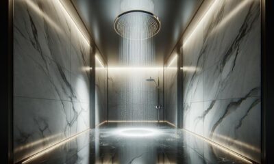 luxurious rain shower head