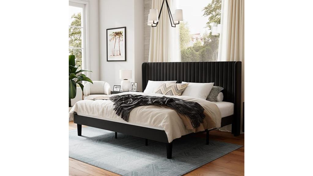 luxurious velvet bed frame