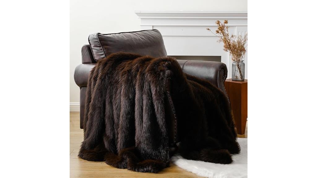 luxury brown faux fur