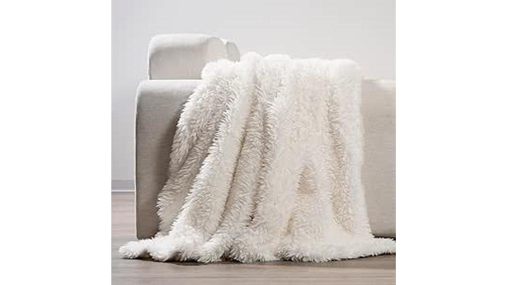 luxury faux fur throw blanket