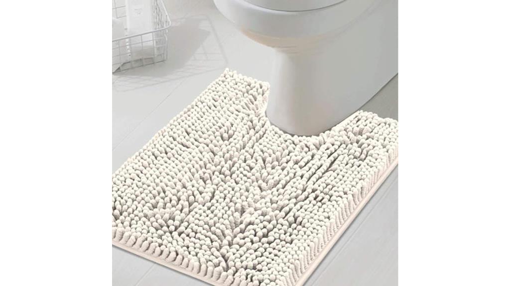 luxury u shaped bathroom mat