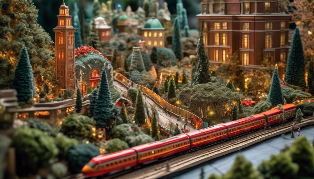 magical miniature train display