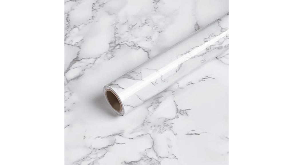 marble contact paper white grey