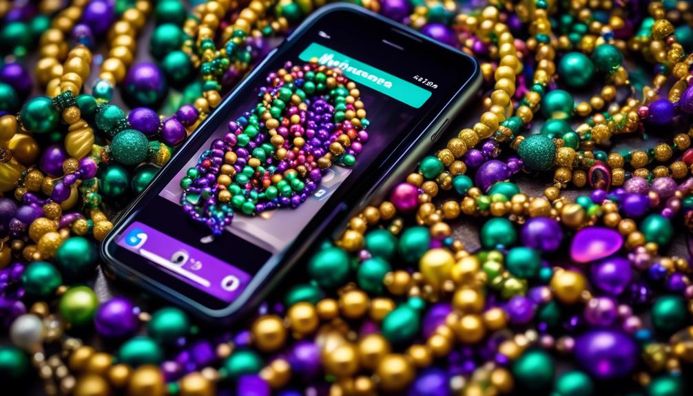 mardi gras social media beads