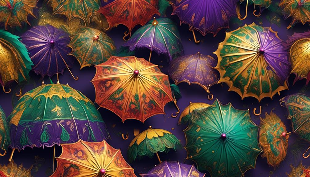 mardi gras umbrella evolution