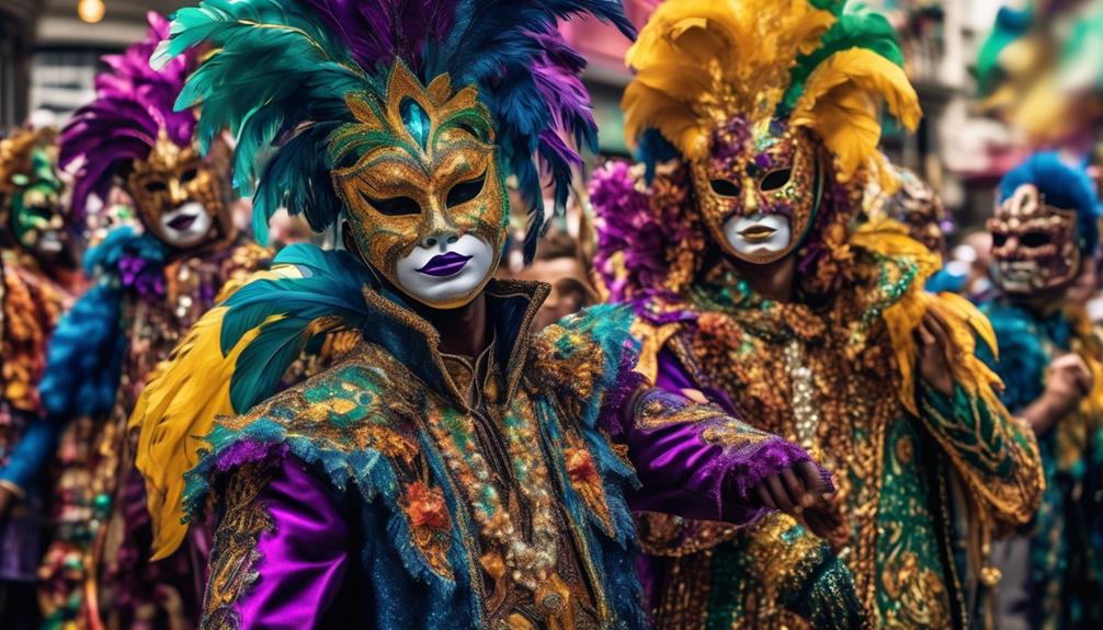 masked revelry at mardi gras